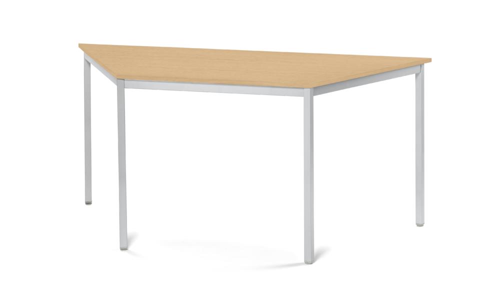Vergader- en conferentietafels PROFI MODUL | beukdecor | 1600 | 690 | aluzilver RAL 9006 | trapezium