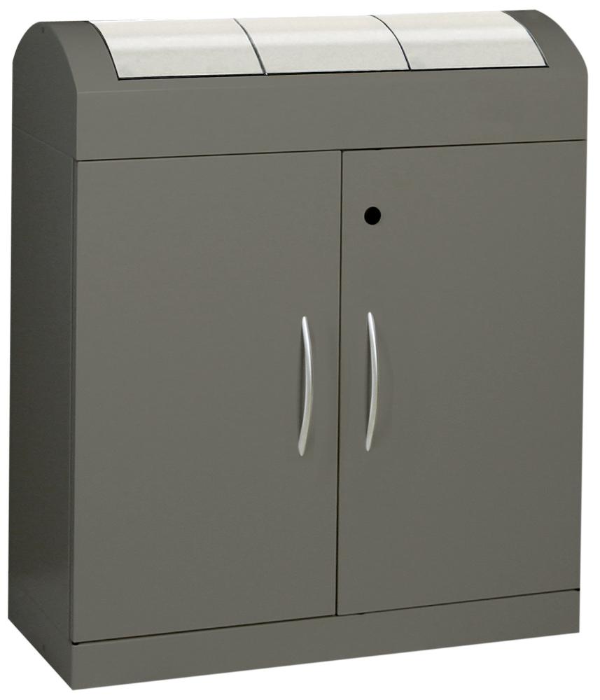Avalscheidingssysteem met volume 3 x 45 l | soft-mokka | 3 x 45 l