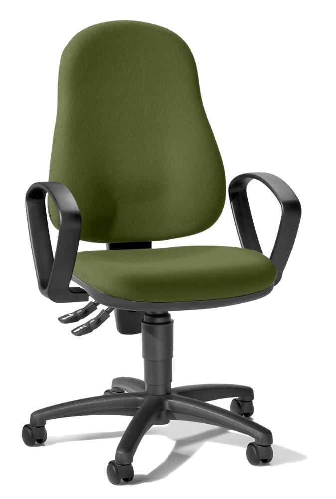 Bureaustoel BASE ART 60 met armleggers | groen | vaste armleggers