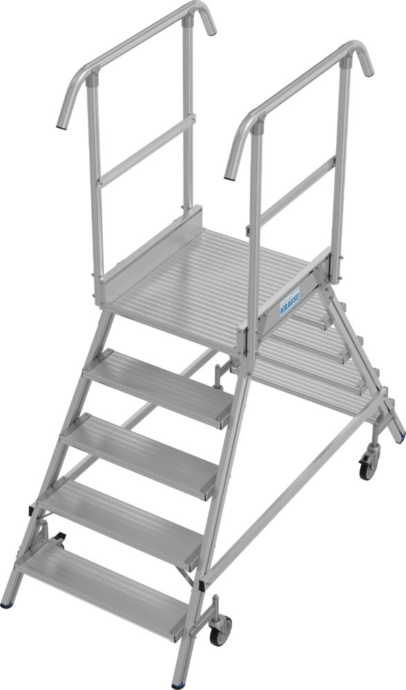 Platformtrap Stabilo, verrijdbaar, dubbelzijdig | dubbelzijdig | 3190