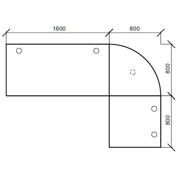 Hoekcombinatie Basic 2.0 MULTI MODUL | wit | 2400 | 1600 | antraciet