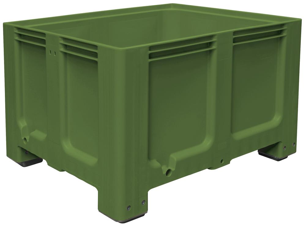Transportbak, groot | groen | 4 voeten, bodem en wanden gesloten | 610,00