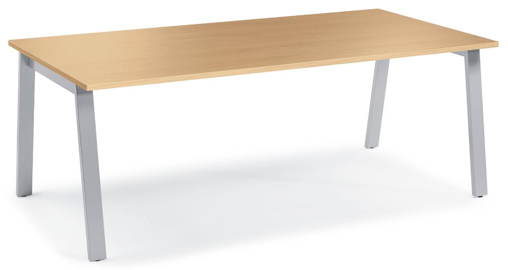 Conferentietafel DELTA RIO | beukdecor | 2000 | aluzilver RAL 9006