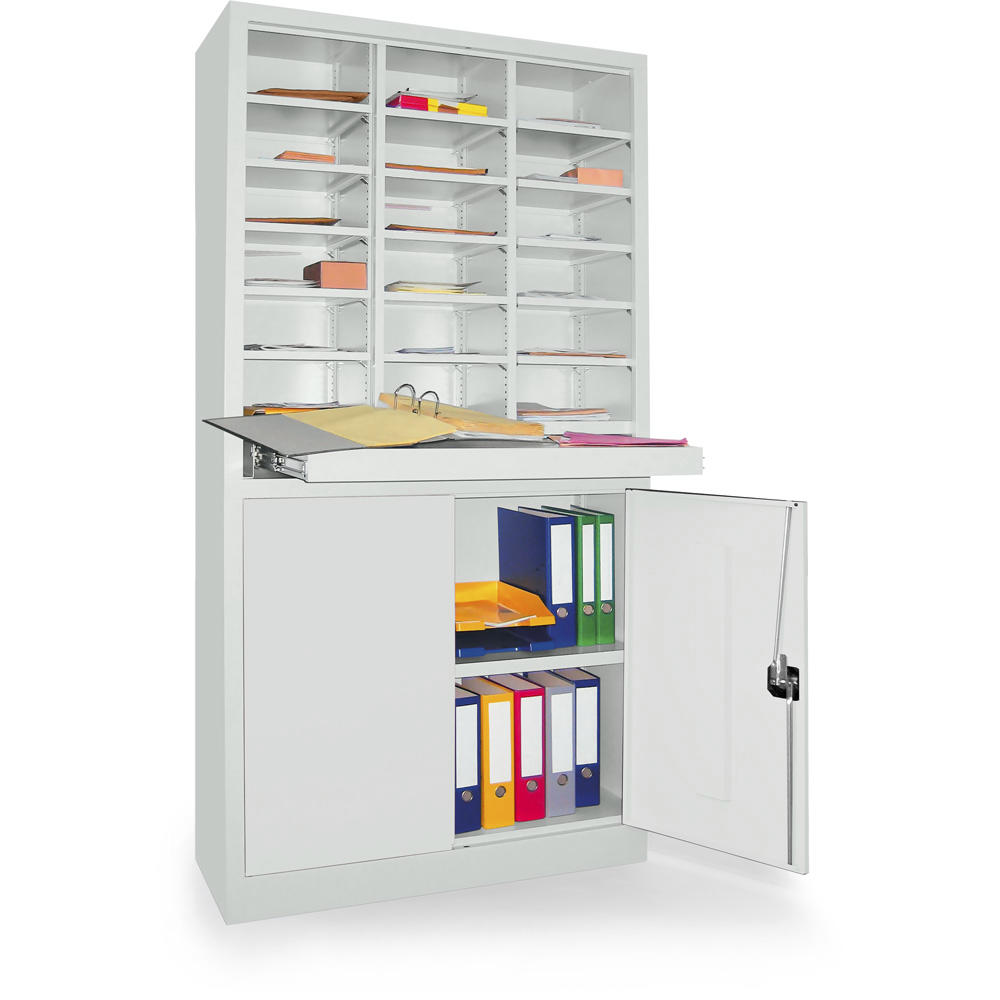 Opbergrek met kast | lichtgrijs RAL 7035