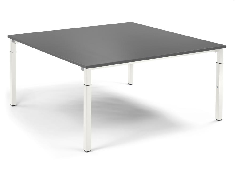 Konferenztisch System MODUL | antraciet | 1600 | 1600 | wit RAL 9016