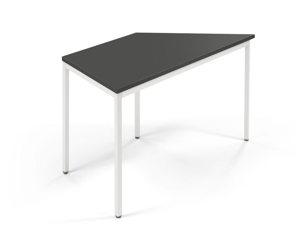 Vergader- en conferentietafels PROFI MODUL | antraciet | 1600 | 690 | wit RAL 9016 | trapezium