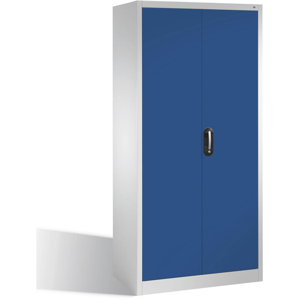 Kantoorkast met draaideuren, staal ERGO LOCK 4 | gentiaanblauw RAL 5010 | 930 | 500