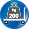 Belastbar bis 200 kg Belastbar bis 200 kg