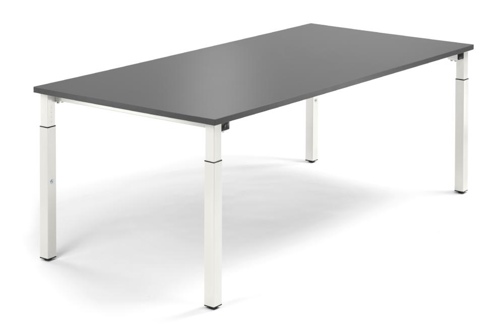 Konferenztisch System MODUL | antraciet | 2000 | 1000 | wit RAL 9016