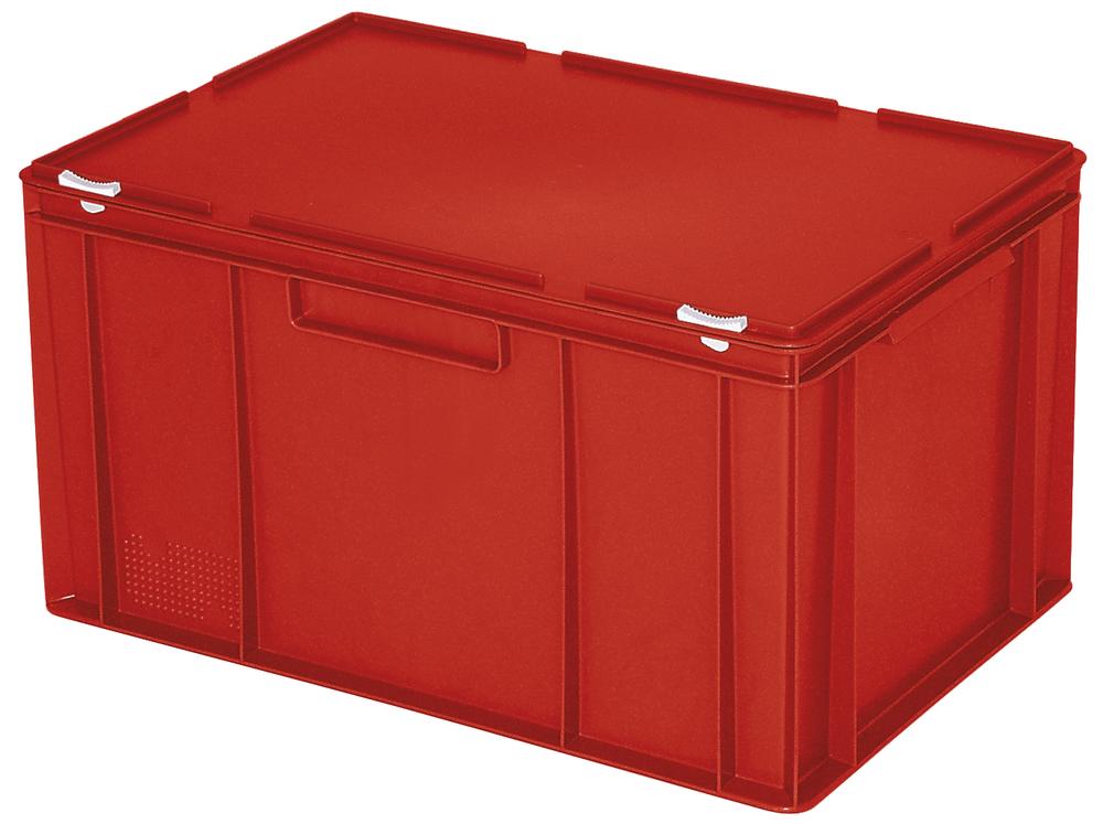 Eurobak met deksel | rood | B 400 x H 330 x L 600 mm | 63,00