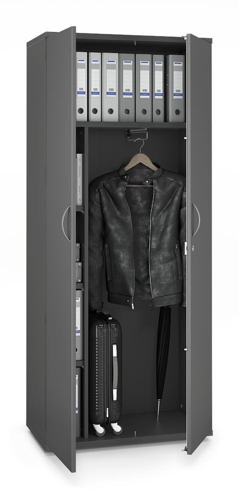 Garderobekast PROFI MODUL | antraciet | 800 | 1890 mm (5 OH)