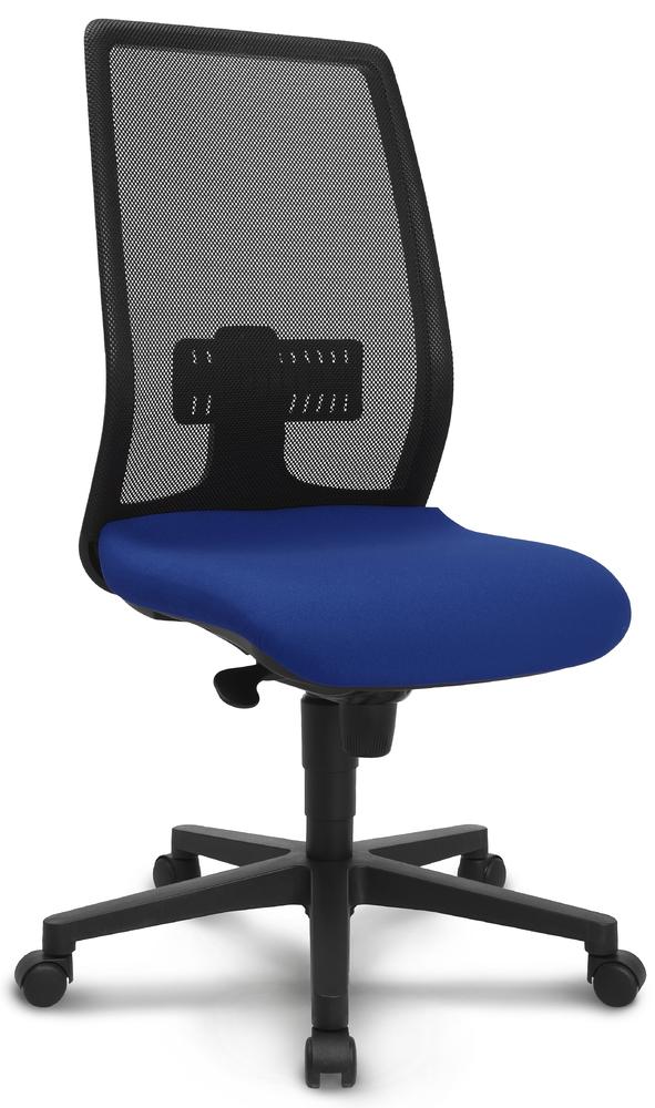 Bureaustoel LIVORNO DV | zwart/blauw | zonder hoofdsteun
