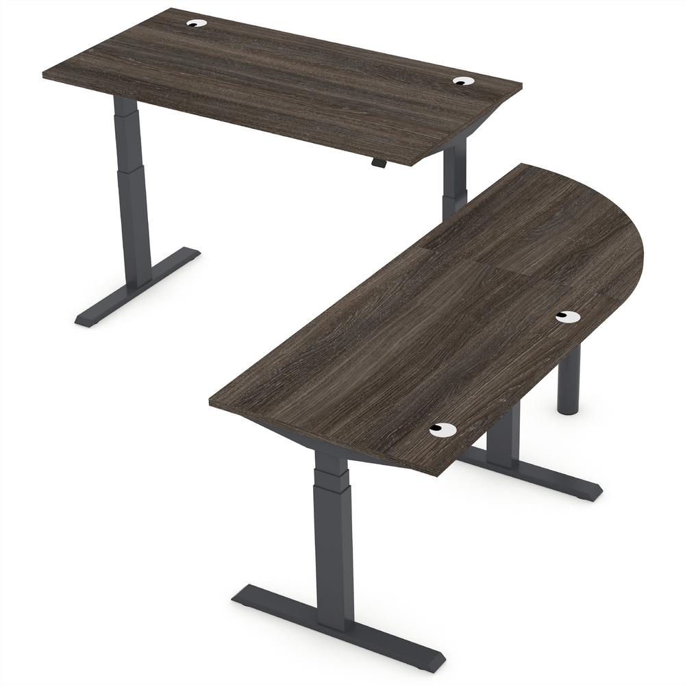 Verbindingsblad 1/4 cirkel SST | eik donker | zwart | 90° hoek 1/4 circel