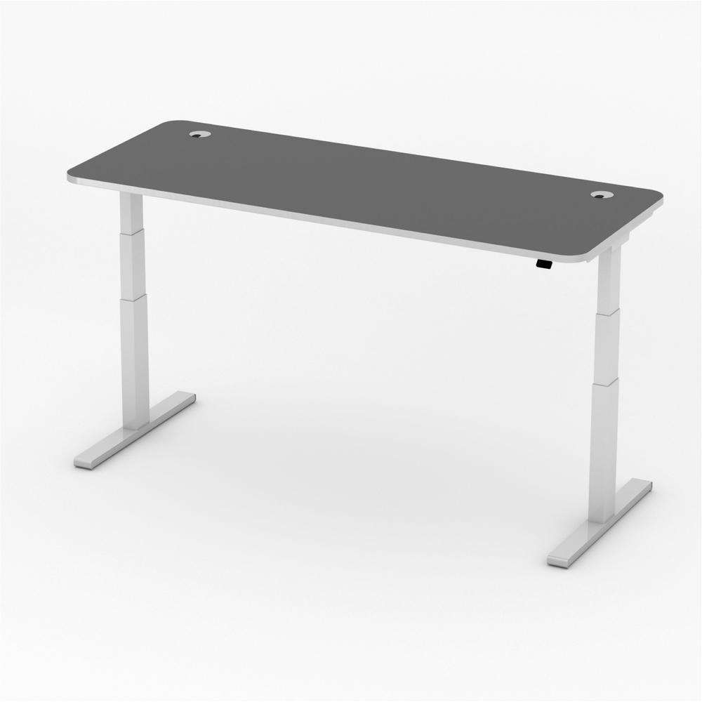 Hoogteverstelbare bureau iMODUL | antraciet | 2000 | rechthoek