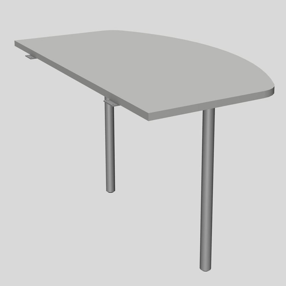 Aanbouwtafel MODUL | lichtgrijs | 1200 | aanbouwblad incl. 2 steunpoten