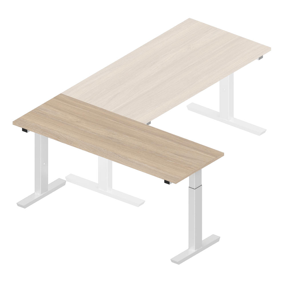 Aanbouwbladen 1600 PROFI MODUL | licht eik | aluzilver RAL 9006