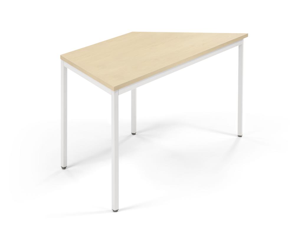 Vergader- en conferentietafels PROFI MODUL | esdoorndecor | 1600 | 690 | wit RAL 9016 | trapezium