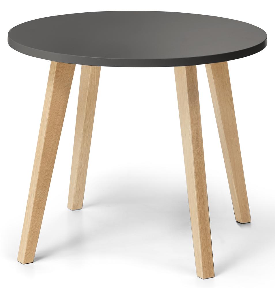 Bijzettafel OAK | antraciet | rond