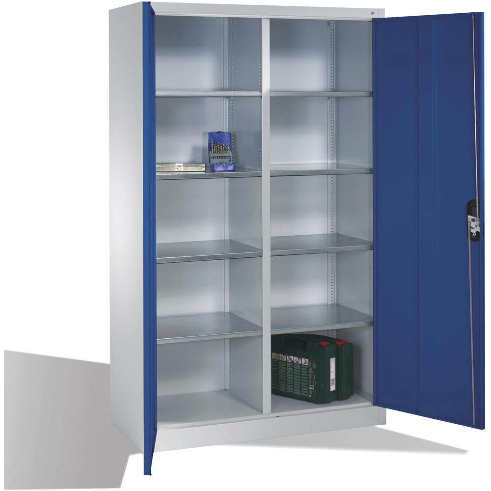 Stalen draaideurkast SYSTEM ERGO-LOCK | gentiaanblauw RAL 5010 | 1200 | Model 1
