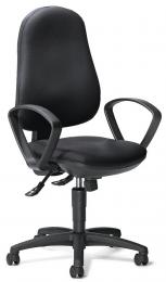 Bureaustoel COMFORT S met armleggers zwart | vaste armleggers | polyamide zwart
