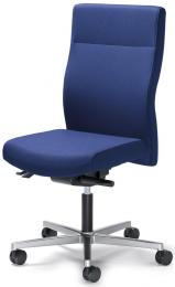 Bureaustoel winSIT zonder armleggers blauw | met tegendrukaanpassing | zitdiepteverstelling | aluzilver | zonder hoofdsteun