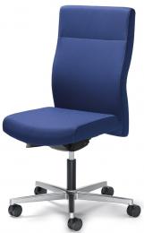 Bureaustoel winSIT zonder armleggers blauw | met gewichtsautomatic | zitdiepteverstelling | aluzilver | zonder hoofdsteun