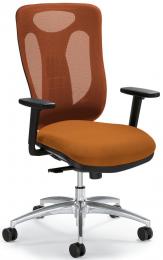 Bureaustoel Sitness 80 NET met armleggers oranje/oranje
