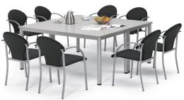 SET AANBIEDING conferentietafel BASE-MODUL Q + stoelen 