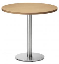 Cafetaria-tafelsysteem PARMA rond beukdecor | 755 | edelstaal