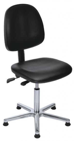 Werkstoel A-TEC 8440 voetkruis aluminium, met polyamide-glijders | kruisvoet met polyamide glijders