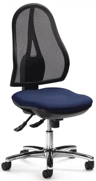 Bureaustoel COMFORT NET DELUXE zonder armleggers zwart/donkerblauw | zonder armleggers (optioneel)