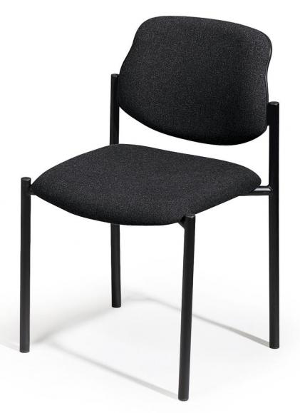 Bezoekersstoel FLORA I zwart | zonder armleggers | zwart