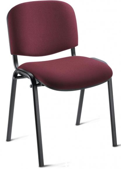 Bezoekersstoel ISO bordeaux | zwart