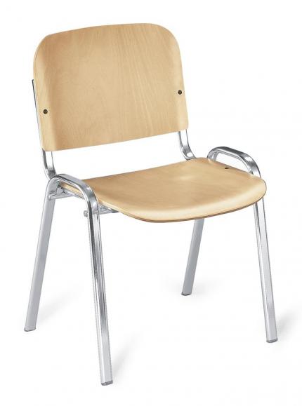 Bezoekersstoel ISO hout beuk