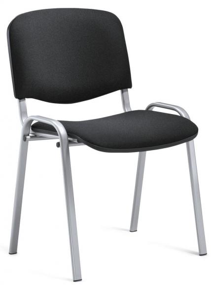 Bezoekersstoel ISO zwart | aluzilver