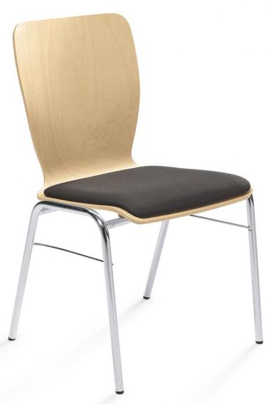 Bezoekersstoel JARA grijs | met zitkussen | zonder