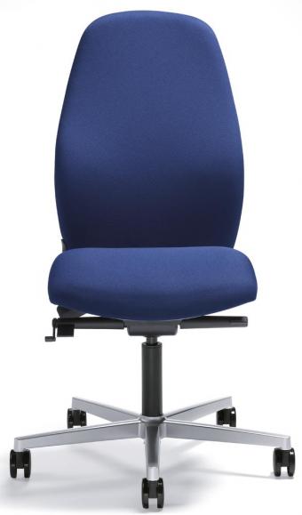 Bureaustoel mySIT blauw | zitdiepteverstelling en zitneigingautomatic | aluzilver