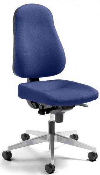 Bureaustoel SINAMO zonder armleggers blauw | zonder armleggers (optioneel) | aluzilver