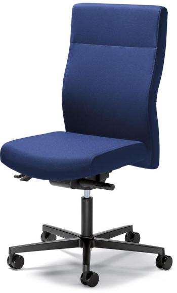 Bureaustoel winSIT zonder armleggers blauw | met tegendrukaanpassing | zitneigingautomatic, zitdiepteverstelling | polyamide zwart | zonder hoofdsteun