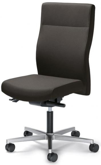 Bureaustoel winSIT zonder armleggers donkergrijs | met tegendrukaanpassing | zitneigingautomatic, zitdiepteverstelling | aluzilver | zonder hoofdsteun