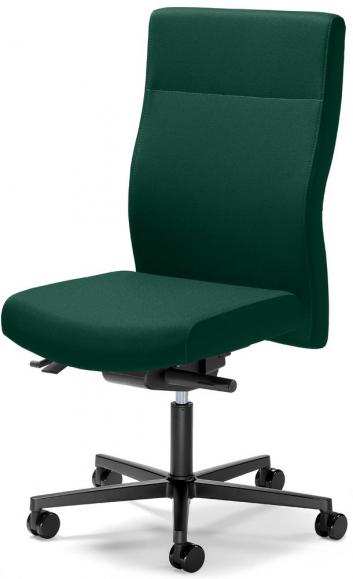 Bureaustoel winSIT zonder armleggers donkergroen | met tegendrukaanpassing | zitdiepteverstelling | polyamide zwart | zonder hoofdsteun