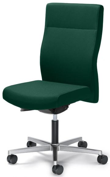 Bureaustoel winSIT zonder armleggers donkergroen | met gewichtsautomatic | zitdiepteverstelling | aluzilver | zonder hoofdsteun
