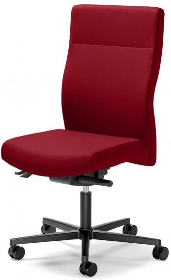 Bureaustoel winSIT zonder armleggers rood | met tegendrukaanpassing | zitdiepteverstelling | polyamide zwart | zonder hoofdsteun