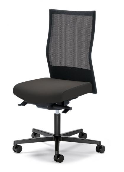 Bureaustoel winSIT NET zonder armleggers zwart/donkergrijs | zitdiepteverstelling, synchroonmechanisme | polyamide zwart
