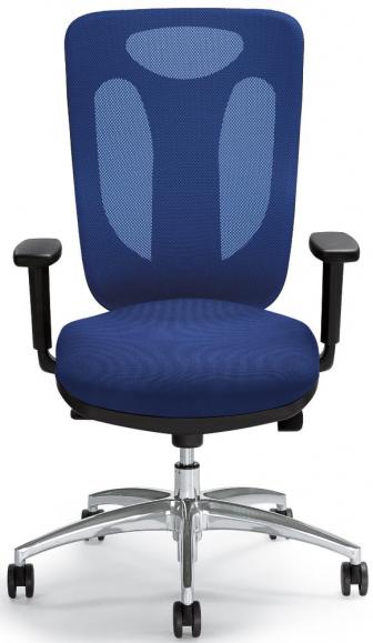 Bureaustoel Sitness 80 NET met armleggers blauw/zwart