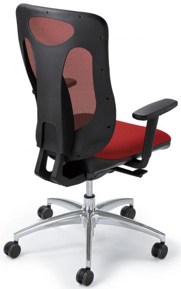 Bureaustoel Sitness 80 NET met armleggers rood/rood