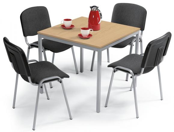 Set-aanbieding Conferentietafel + stoelen beukdecor