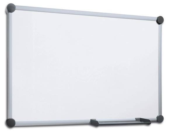 Whiteboard EXZENTER met grijze hoeken 3000 | 1200 | emaille