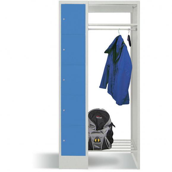 Garderobe met lockerkasten BASIC lichtblauw RAL 5012 | 300 | 1 | 5