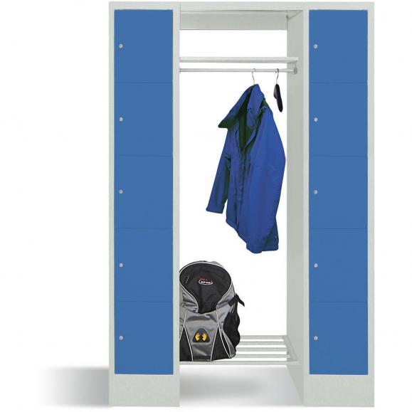 Garderobe met lockerkasten BASIC lichtblauw RAL 5012 | 300 | 2 | 10